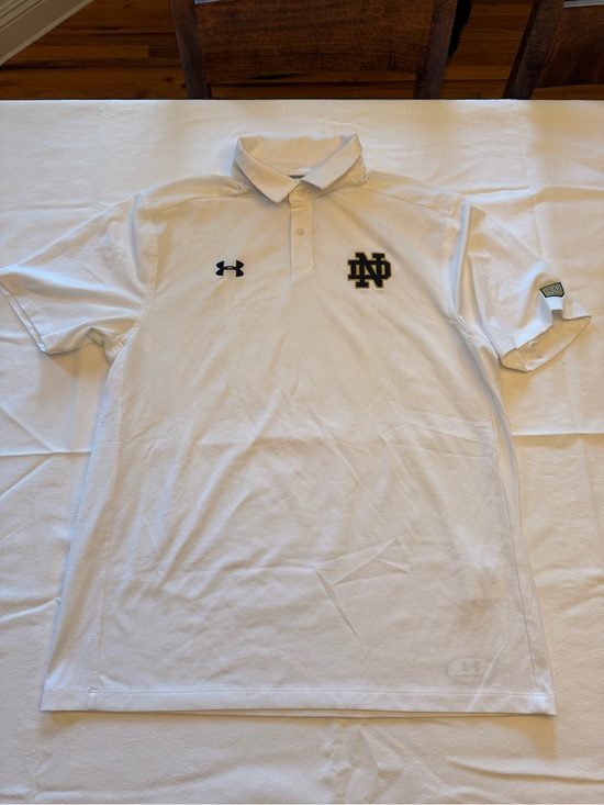 Under Armour Other - Under Armour Notre Dame White Performance Polo